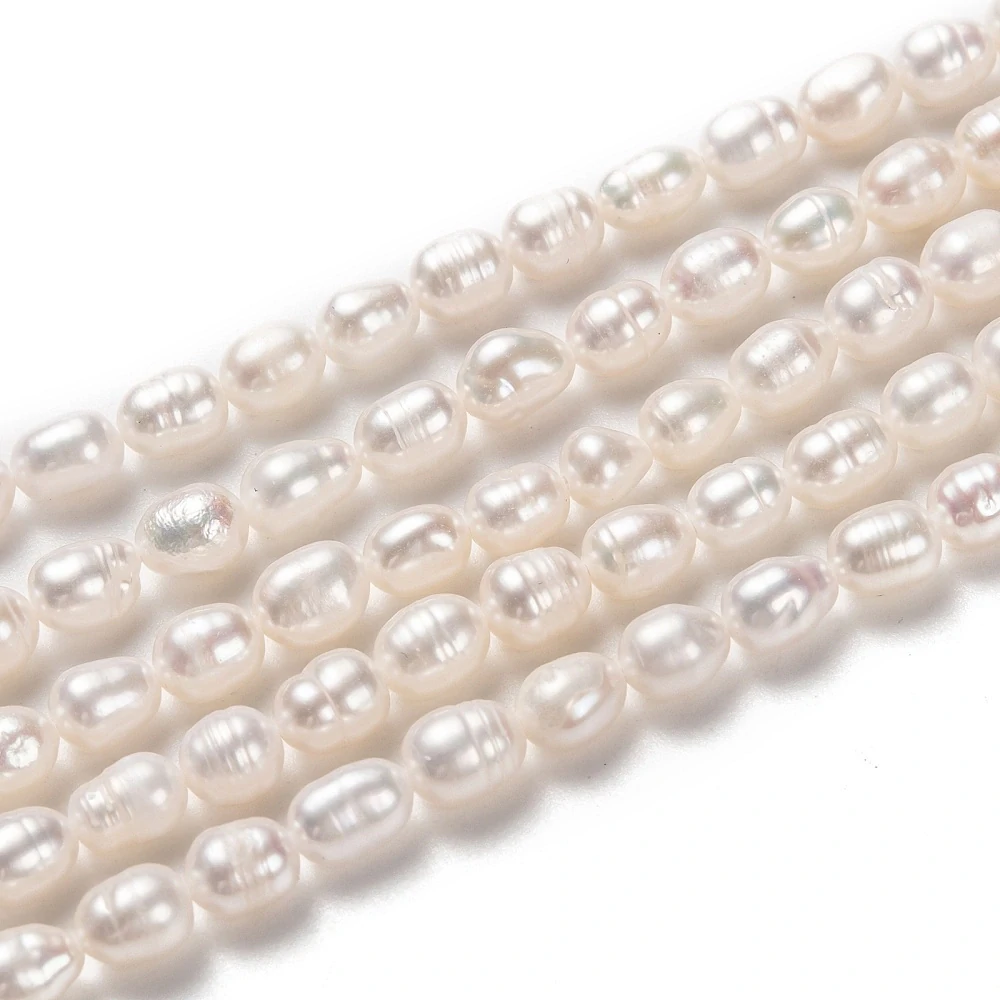 Říční perly, 6~7x5~5.5mm, šňůra 34 cm