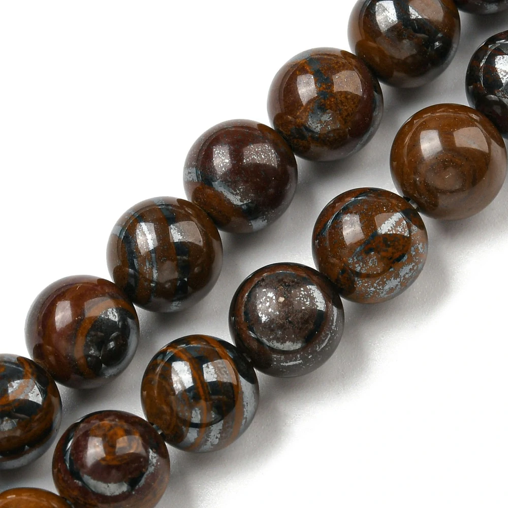Tygří železo, 6-6,5 mm, šňůra 38 cm (cca 60 korálků)
