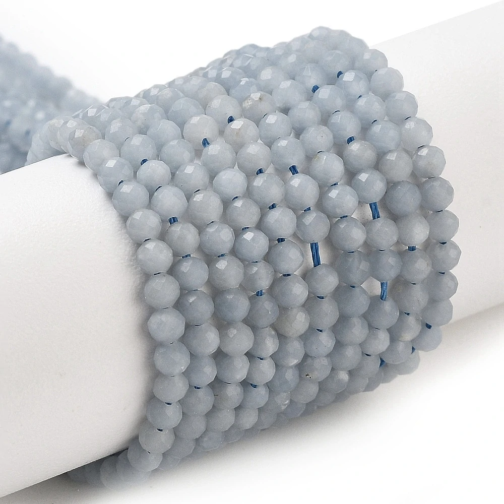 Angelit fasetovaný 3 mm, šňůra 38 cm