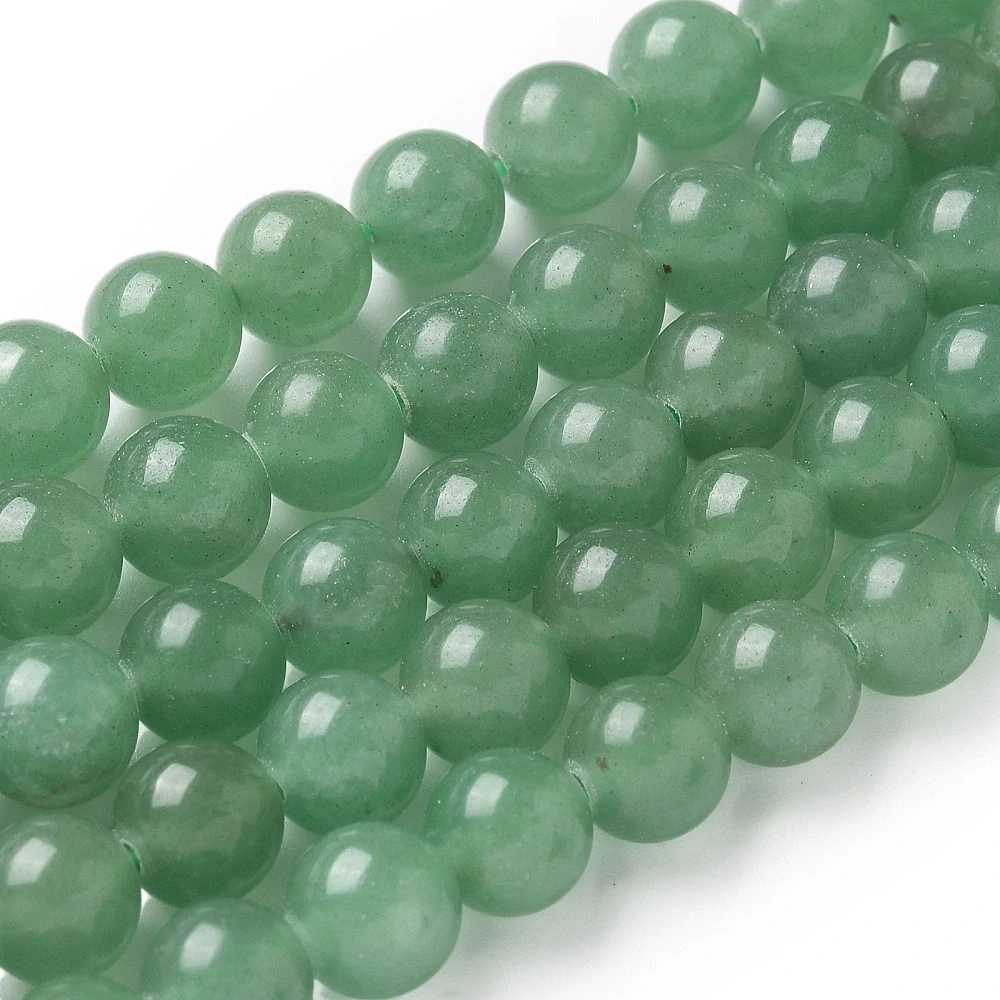 Avanturin zelený, 8-8,5 mm, šňůra 38 cm (cca 46 korálků)