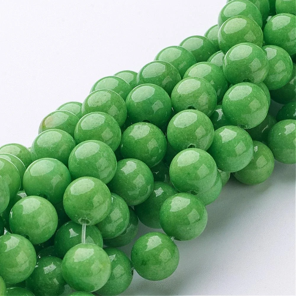 Jadeit světle zelený, 8 mm, balení 5 korálků