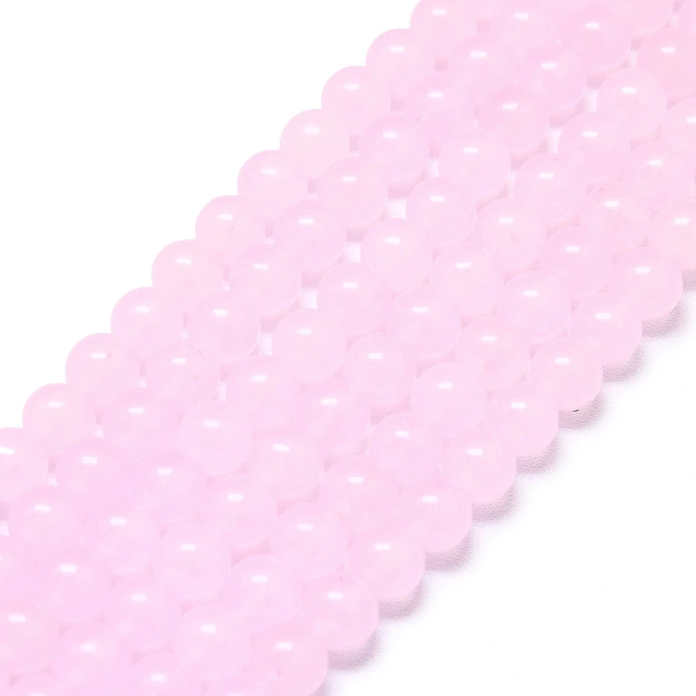 Jadeit světle růžový, 4-4,5 mm, šňůra 38 cm (cca 92 korálků)