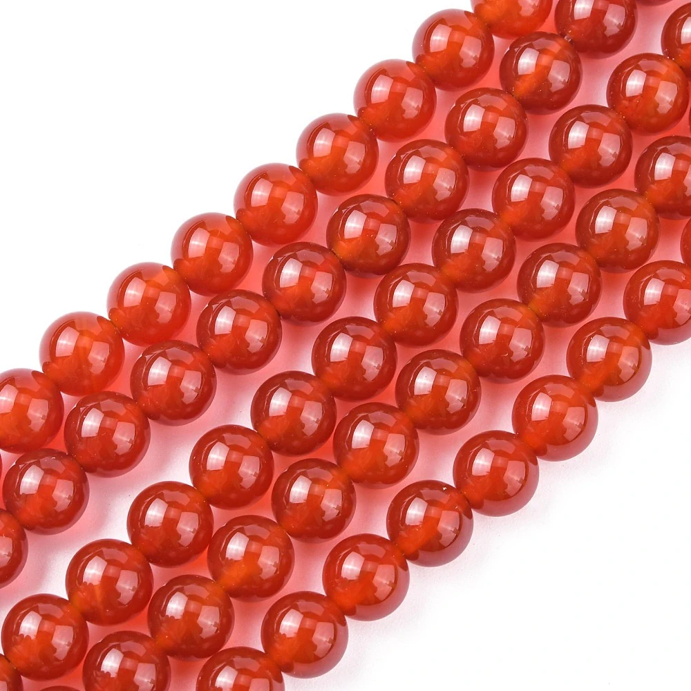 Karneol, kvalita A, 6 mm, půlšňůra 19 cm (cca 30 korálků)