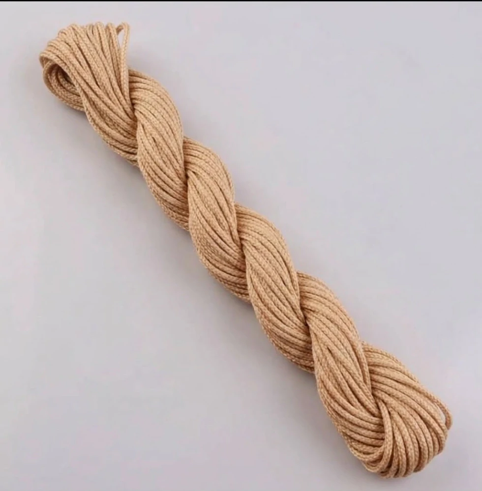 Nylonová šňůrka béžová, Ø 1mm, návin 20 m