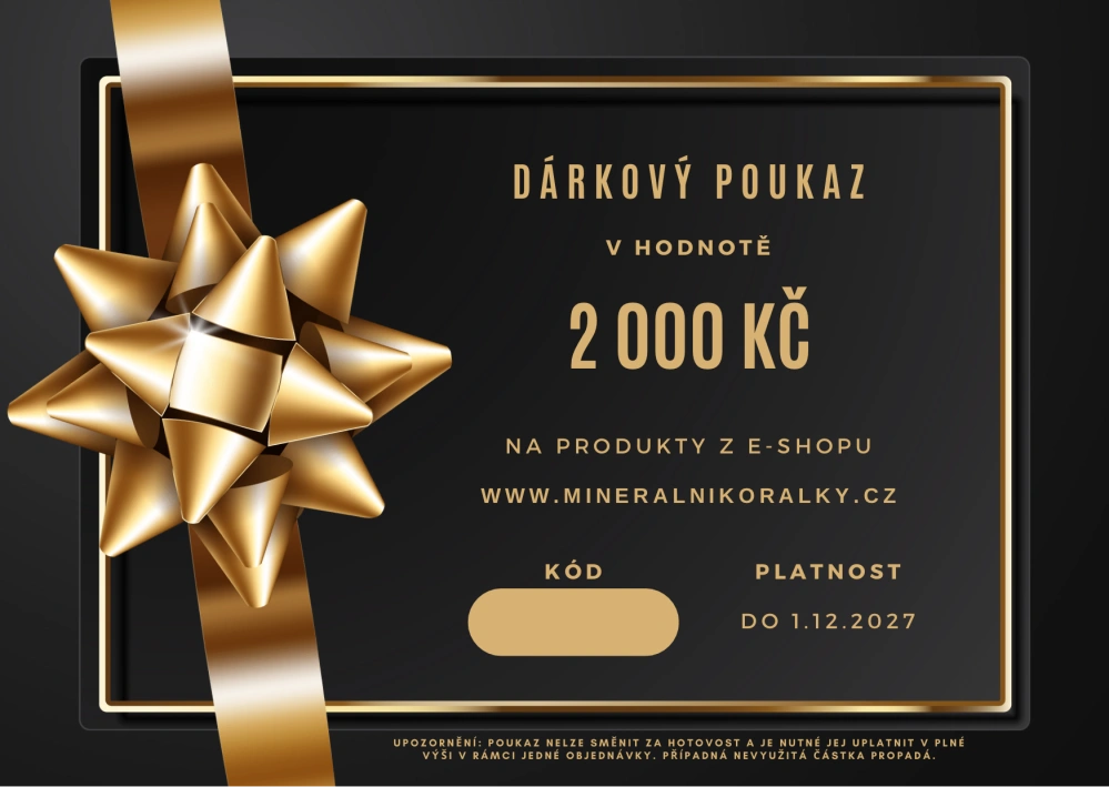 Dárkový poukaz v hodnotě 2000 Kč