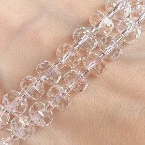 Rondelky - imitace křišťálu, 7~8.5x5~7mm, balení 5 ks