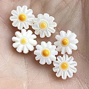 Mušlovina - květina, 8x4,5mm