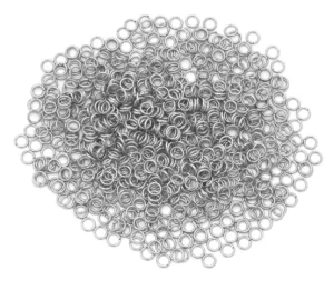 Spojovací kroužek stříbrný - ocel, 0,5x3 mm, balení 10 ks