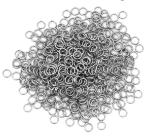 Spojovací kroužek stříbrný - ocel, 0,6x4 mm, balení 10 ks