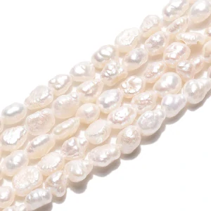 Barokní perly, 4-6 mm, půlšňůra 17 cm