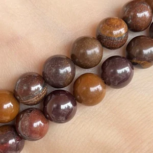 Tygří železo, 8-8,5 mm, šňůra 38 cm (cca 45 korálků)