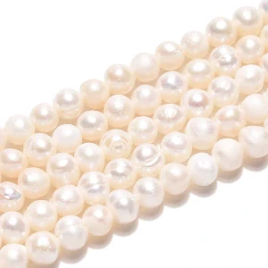 Říční perly, 3,5-5 mm, šňůra 34 cm