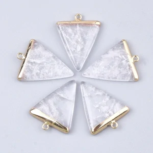 Přívěsek jehlan - křišťál, cca 32 mm