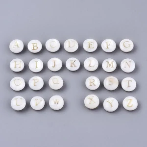 Mušlovina - písmena, 8 mm, balení 1 kus