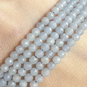 Angelit fasetovaný 3 mm, šňůra 38 cm