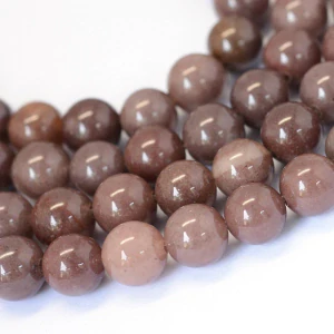 Avanturín fialovo hnědý, 8-8,5 mm, šňůra 38 cm (cca 46 korálků)