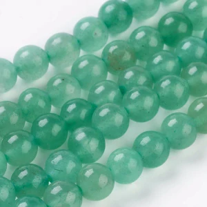Avanturin zelený, 6-6,5 mm, šňůra 38 cm (cca 60 korálků)