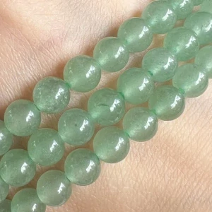 Avanturin zelený, 6-6,5 mm, půšňůra 19 cm