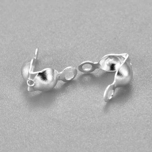 Kalota světlá stříbrná - ocel, 7.5x4x3.5 mm, balení 5 ks
