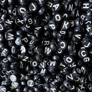 Písmenka náhodný mix, 7x4 mm, balení cca 100 ks