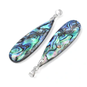 Abalone přívěsek kapka, 40x12.5x4.5mm