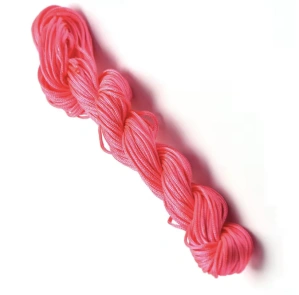 Nylonová šňůrka neonově růžová, Ø 1mm, návin 20 m