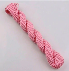 Nylonová šňůrka růžová, Ø 1mm, návin 20 m
