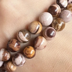 Jaspis zebra, 8 mm, balení 5 ks