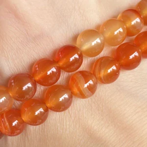 Karneol, 8 mm, balení 5 ks