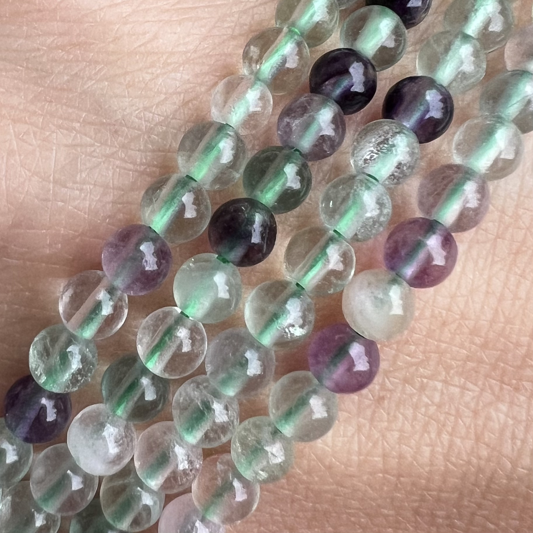 Fluorit, 4,5-5 mm, balení 5 ks