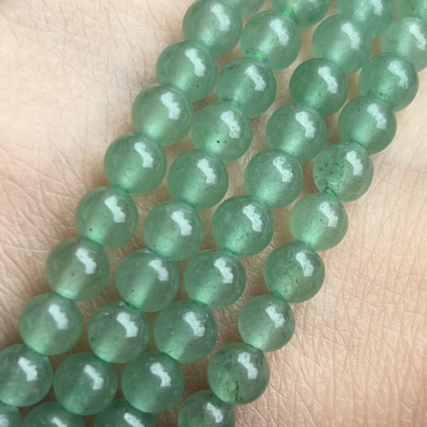 Avanturin zelený, 4,5-5 mm, balení 5 ks