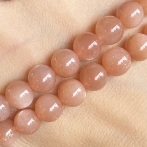 Sluneční kámen 8 mm, kvalita AAA, balení 5 ks