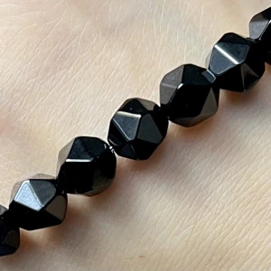 Onyx černý broušený, 8 mm, balení 5 ks