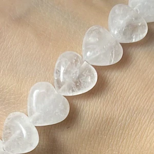 Křišťál, srdce, 10x11 mm, balení 5 ks