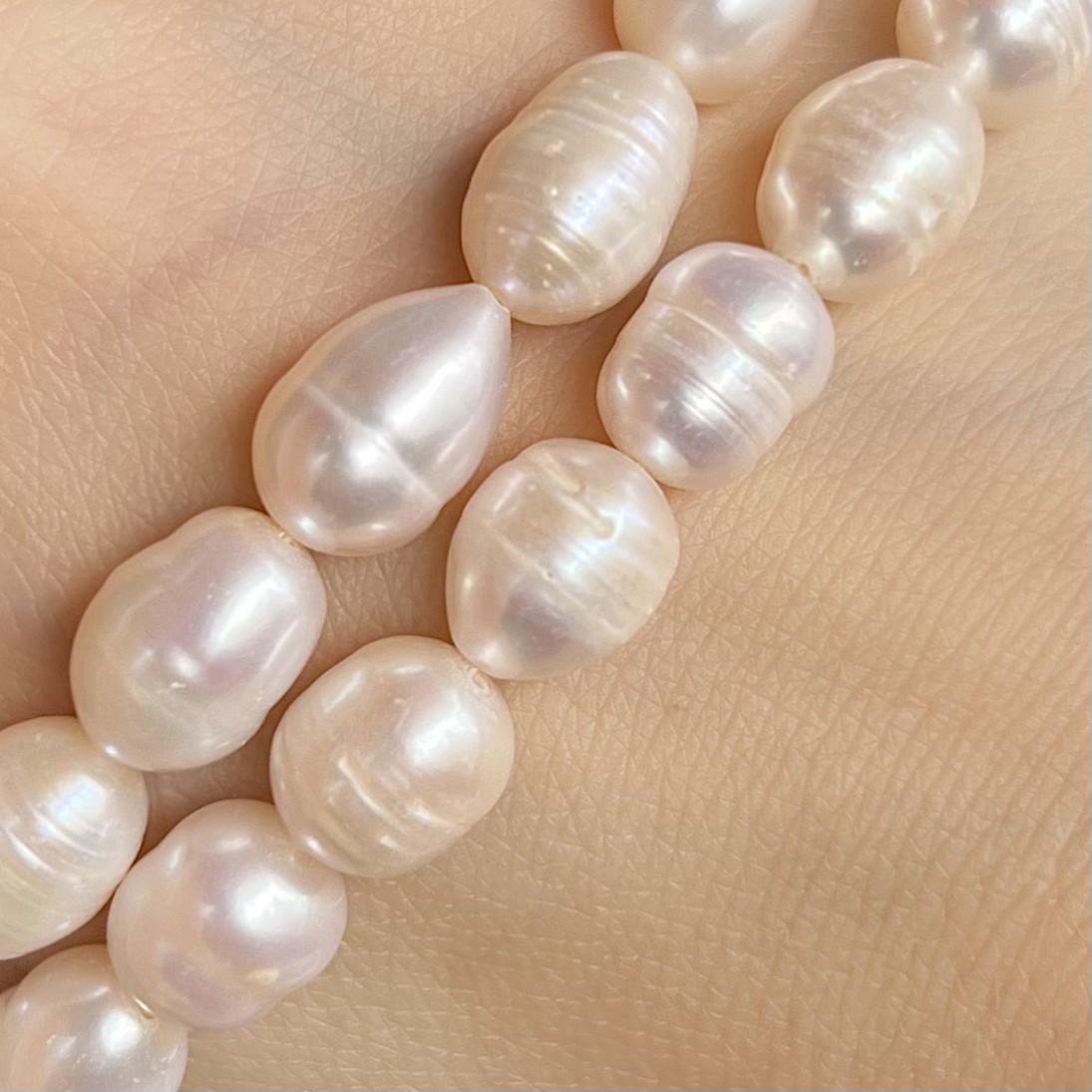 Říční perly, 10x9 mm, balení 5 ks