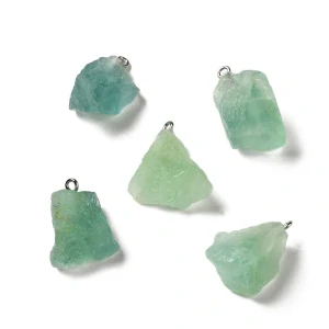 Fluorit zelený, surový přívěsek, ± 25x20x15 mm