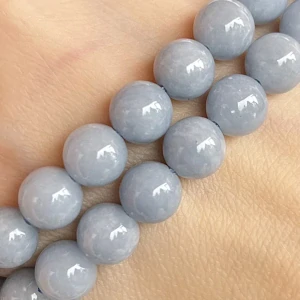 Angelit, 8 mm, půlšňůra 19 cm (cca 23 korálků)