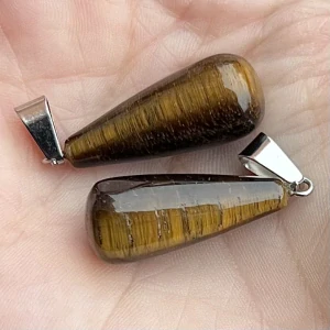 Přívěsek kapka - tygří oko, 28x10 mm