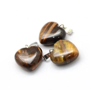 Přívěsek srdce - tygří oko, kvalita B, 17x15x6 mm