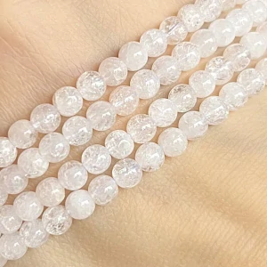 Křišťál praskaný, kvalita A, 4,5-5 mm, balení 5 ks