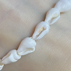 Korálky z mušlí, 6-11 mm, balení 5 ks