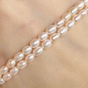 Říční perly, 5x4 mm, balení 5 ks