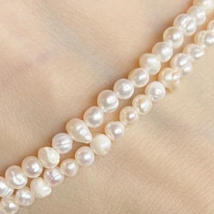 Říční perly, kvalita B, cca 3-4 mm, balení 5 ks