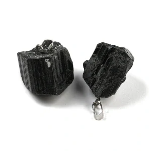 Přívěsek turmalín černý surový, 15~30x11~12x9.5~12mm