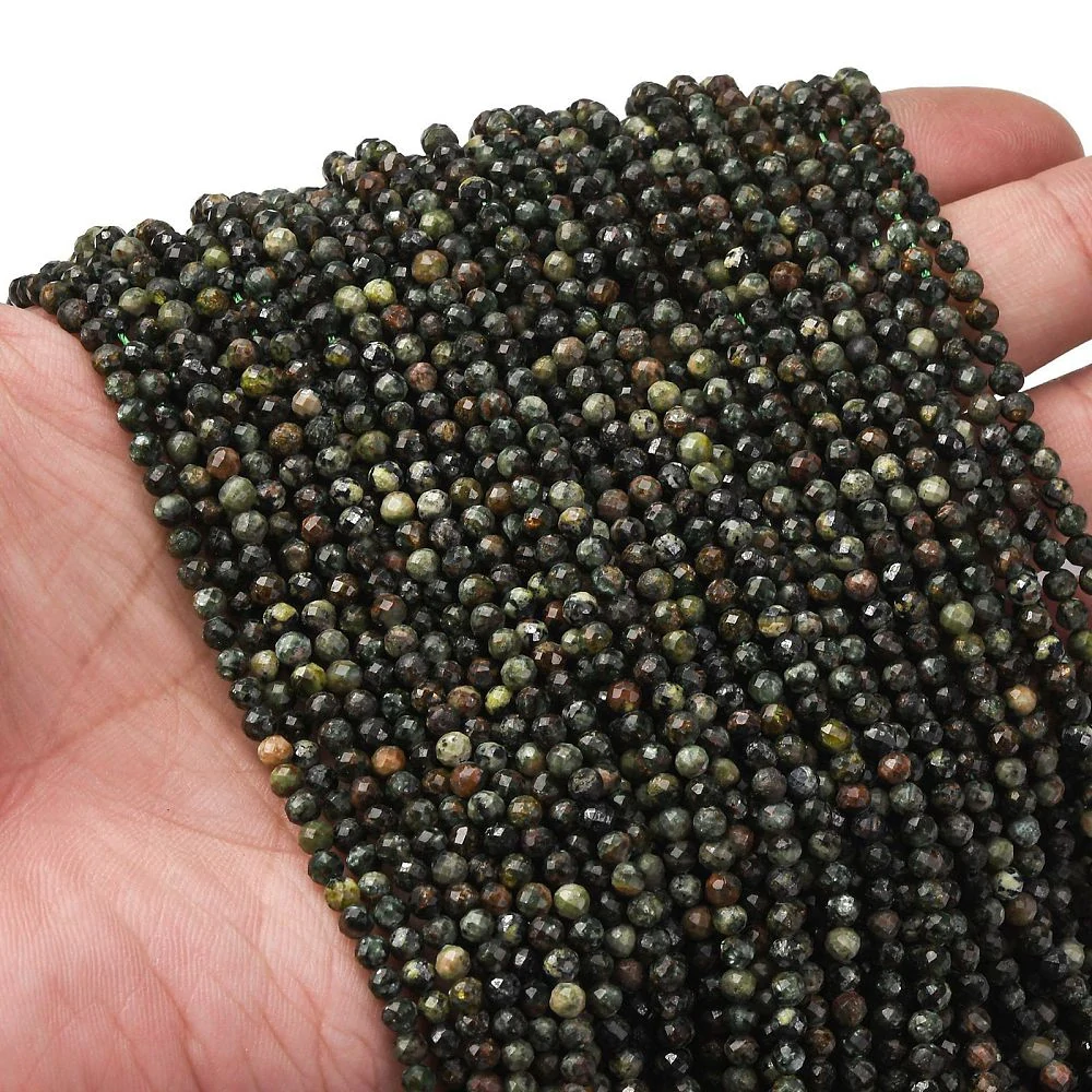 Serafinit, kvalita B, 3-3,5 mm, šňůra 38 cm