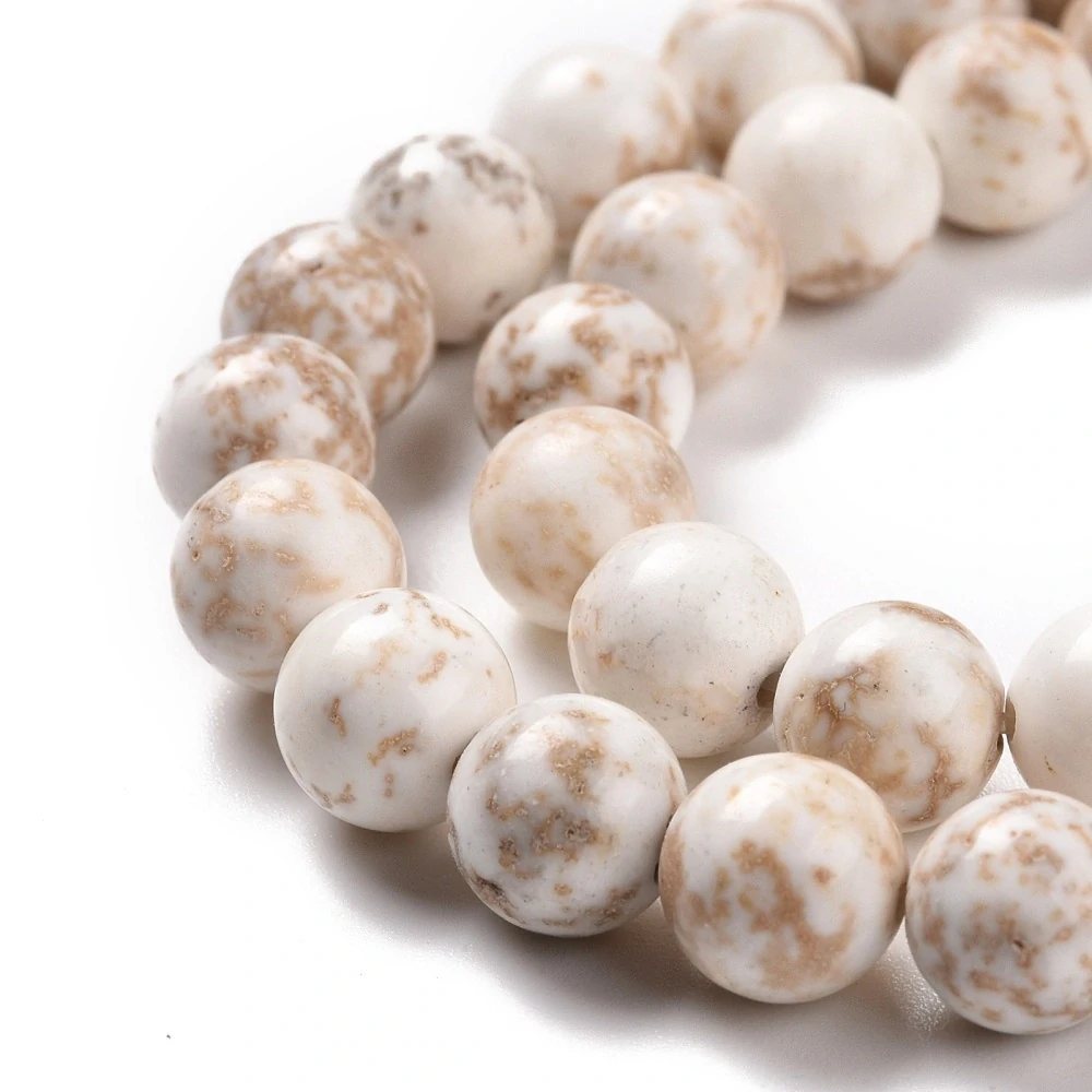 Magnezit žíhaný 7-8 mm, šňůra 38 cm (cca 47 korálků)