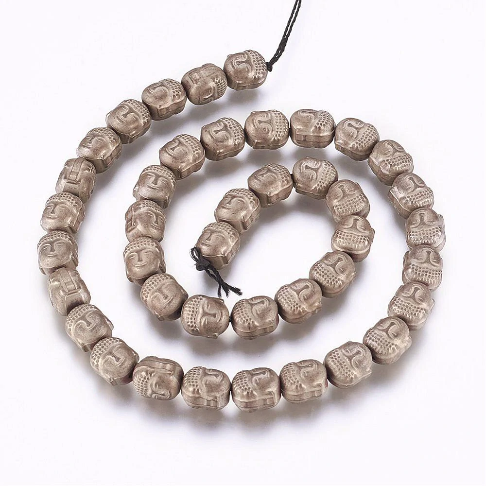 Hematitový korálek Buddha staro bronzový, 10 mm, 1 ks