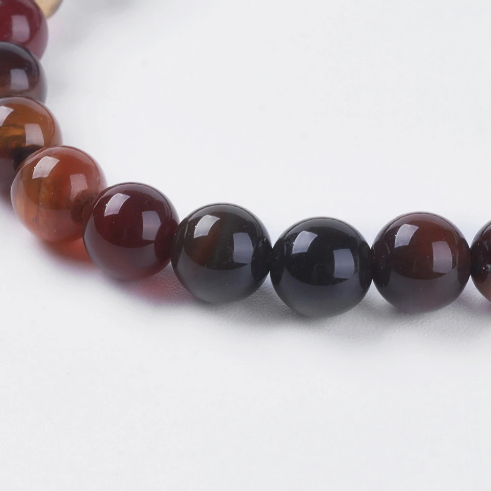 Achát tmavě červený, 6 mm, půlšňůra 18 cm (cca 30 korálků)