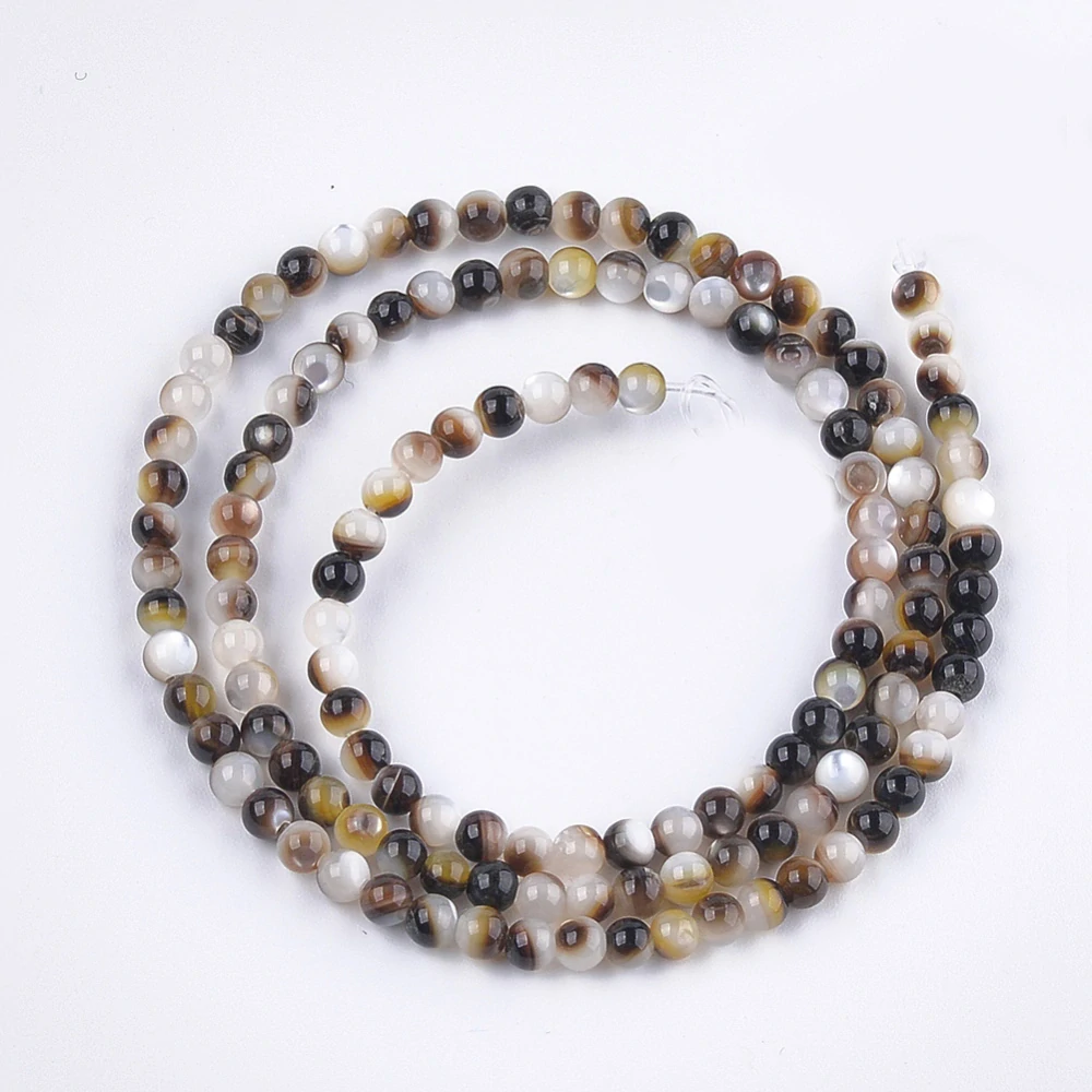 Mušlovina, 3-3,5 mm, šňůra 38 cm (cca 115 korálků)
