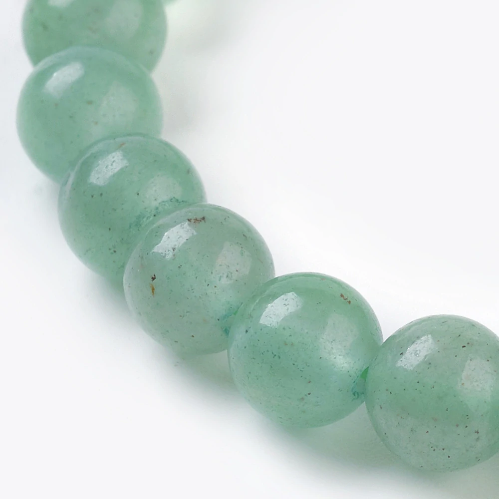 Avanturin zelený, 6-6,5 mm, šňůra 38 cm (cca 60 korálků)